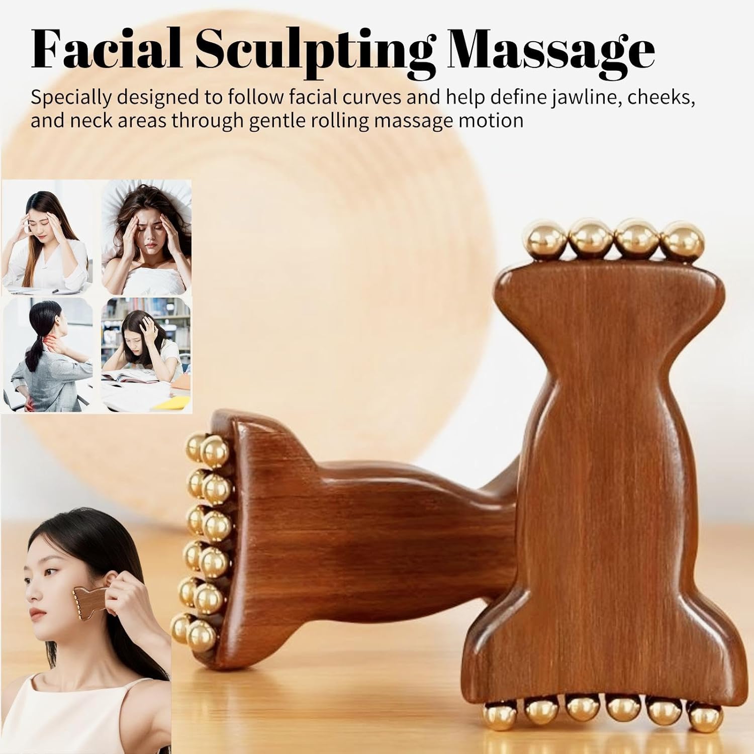 Brass Facial Contour Roller So - Skincare Glowing review and price
